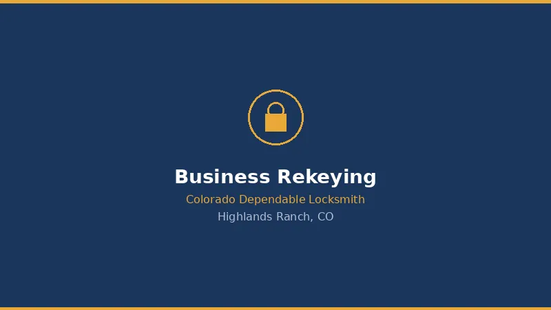 Business Rekeying Service in Highlands Ranch, CO
