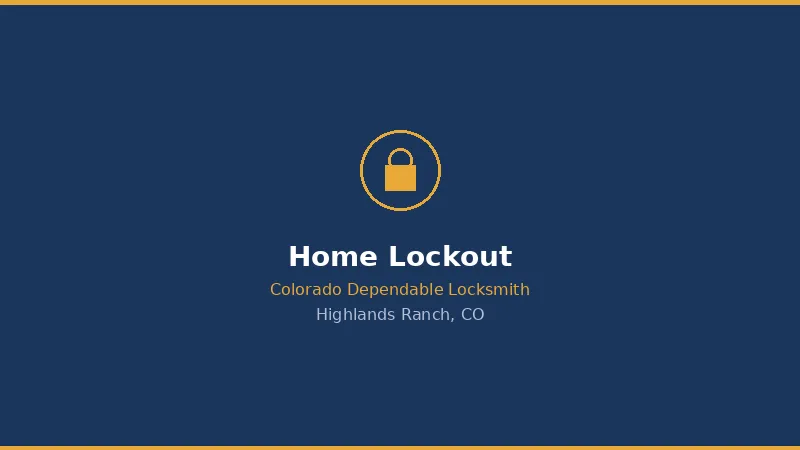 Home Lockout Service in Highlands Ranch, CO