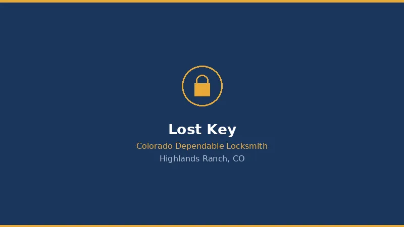 Lost Key Replacement in Highlands Ranch, CO