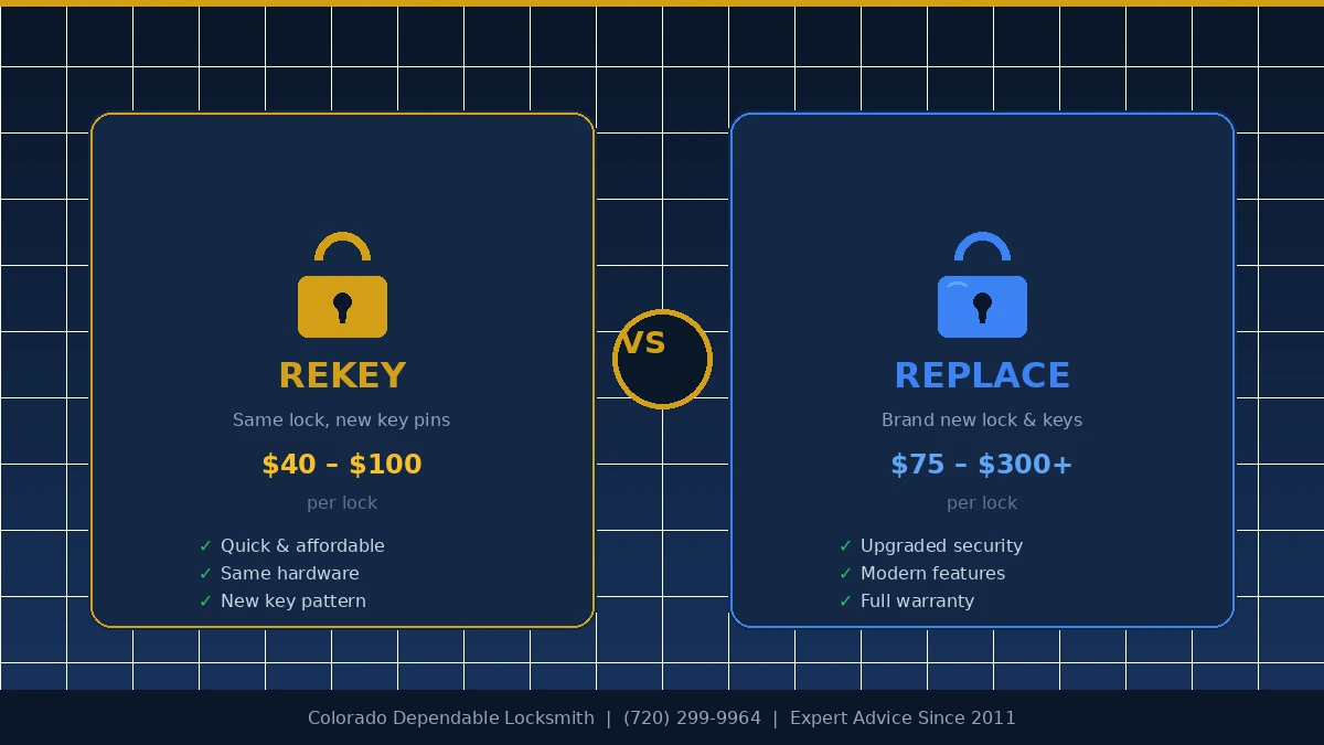 Lock Rekey vs Replace Guide in Highlands Ranch, CO